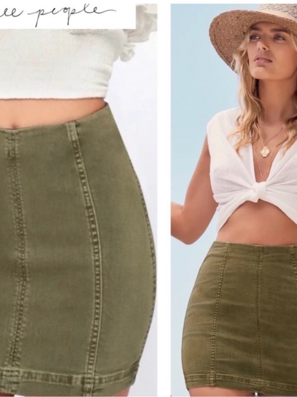 Free People Modern Femme Denim Mini Skirt